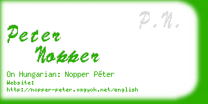 peter nopper business card